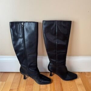 Dolce Vita Black Knee-High Leather Boots